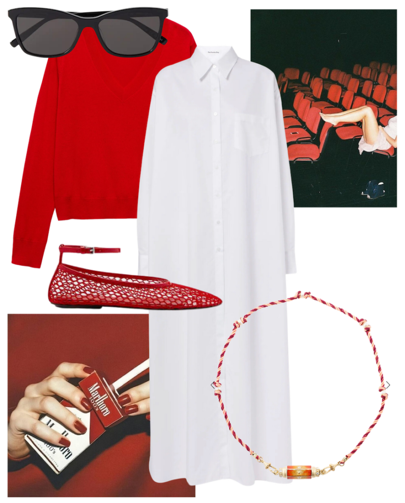 Pop of Red Outfit Ideas Over Dress