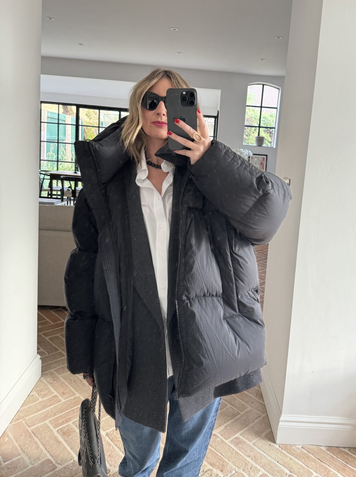 Puffer Jacket Edit Over Dress