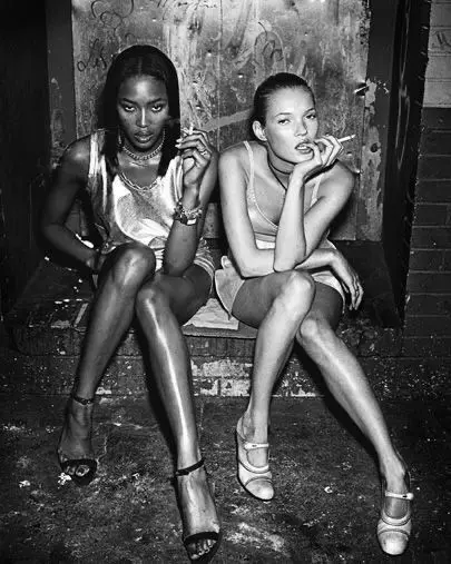 Kate Moss Naomi Campbell Night Out Over Dress