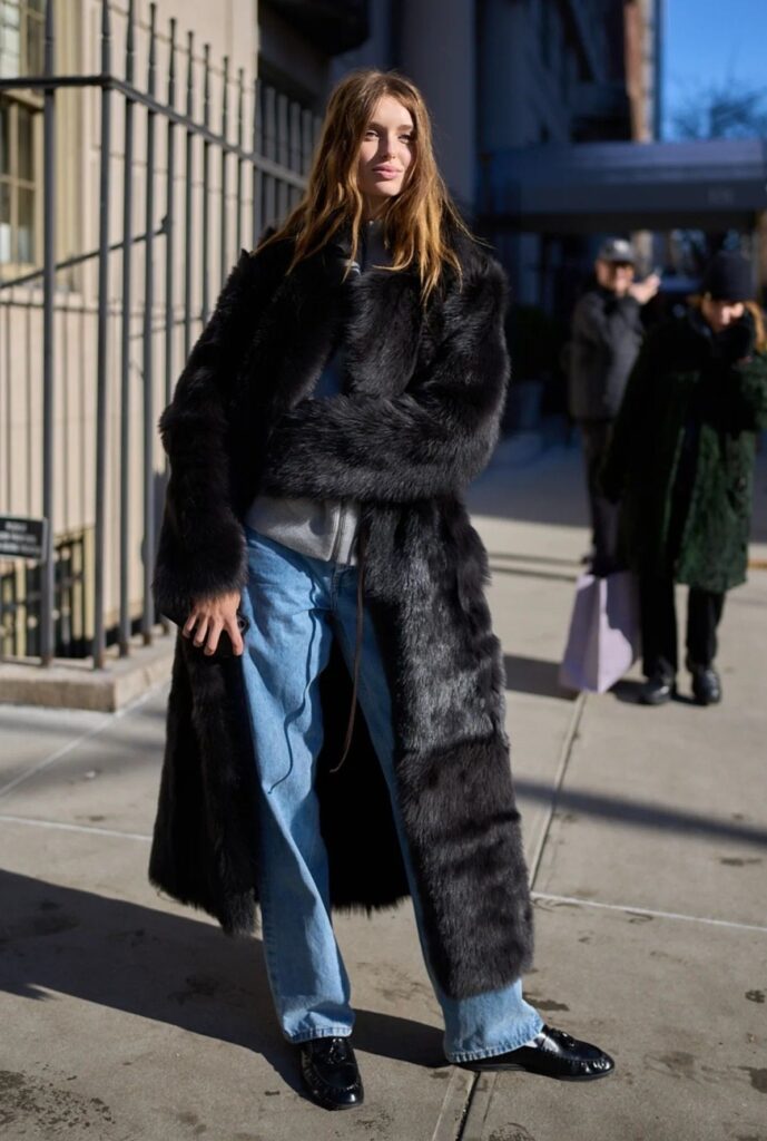 Long Faux Fur Coat Over Dress Substack
