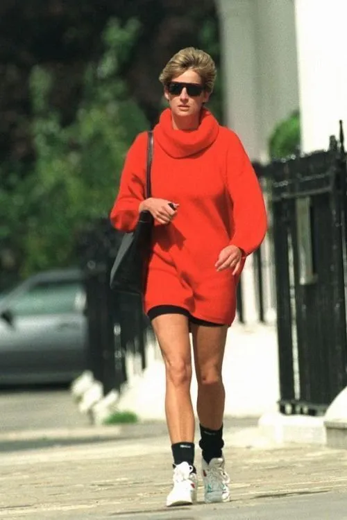Lady Diana Workout Outfit Over Dress