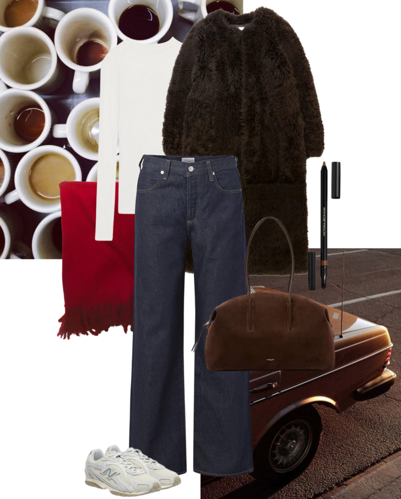 Faux Fur Outfit Over Dress