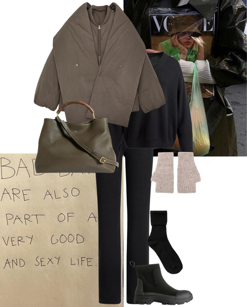 Puffer Jacket Outfit Over Dress