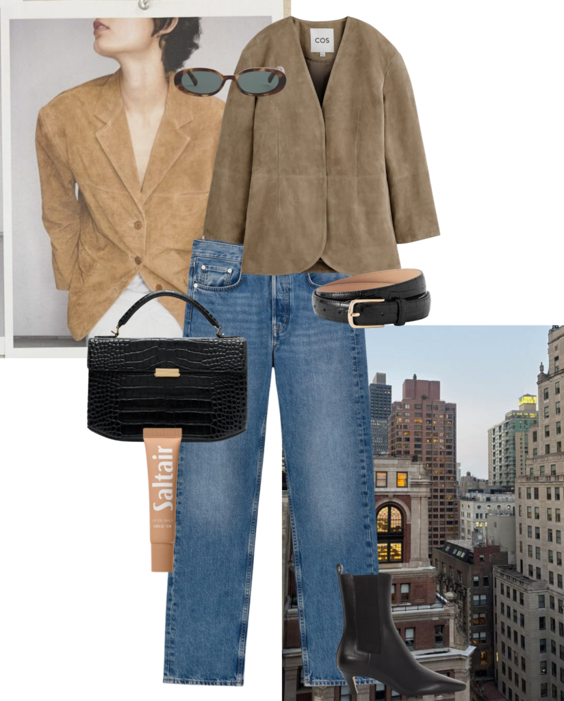 Suede Jacket and Jeans