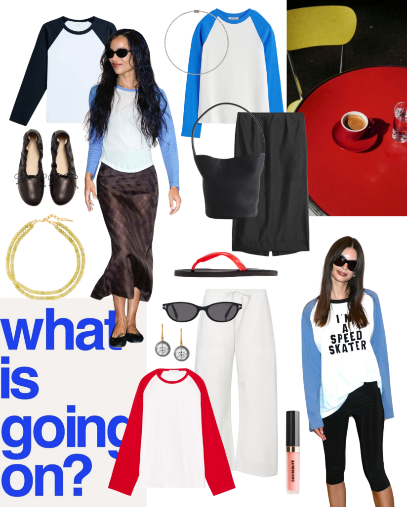 baseball tee edit overdress zoe kravitz