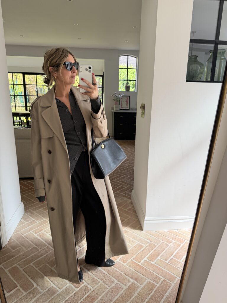 emma trench outfit overdress